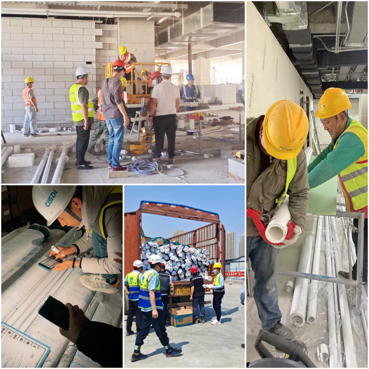 “興紀龍管（guǎn）道”鋁合金襯塑pert貨到現場